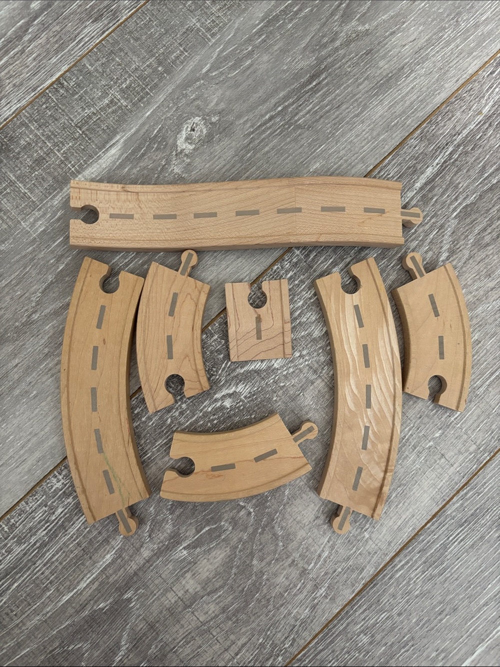 Wooden Track - Set #5 - 7 Pieces